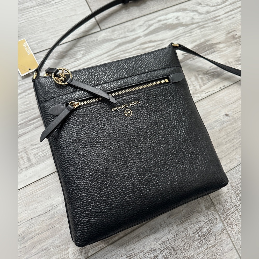 Michael Kors Black Leather Crossbody NWT